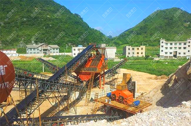 人工制砂生產(chǎn)現(xiàn)場